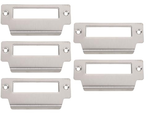 Angoily Gâche de Porte 5 Pièces - Gâche à Pêne Dormant en Acier Inoxydable de 4 Pouces - Gâche à Lèvre Allongée pour Renfort de Montant de Porte pour Portes Intérieures