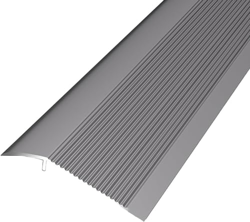 BLUEZY Aluminium Boden Übergangsleiste, Teppichleisten Übergangsprofil, Ausgleichsprofil Boden/Teppich Laminat Übergangsleiste Höhenausgleich 15-45Mm, Türschwellen Leiste C