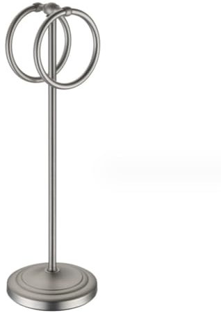 Handtuchständer Freistehend Handtuchleiter Stehend 304 Edelstahl Handtuchständer Doppelring Handtuchhalter Arbeitsplatte Handtuchhalter Für Badezimmer Handtuchhalter Stehend ( Color : Brushed , Size :