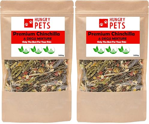Premium Chinchilla and Degu Food, 500g (Pack of 2)