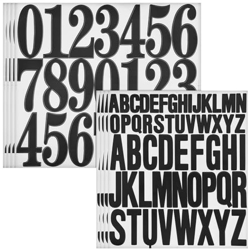 DIYEAH 8blätter Selbstklebende Buchstaben Und Zahlen Aufkleber Alphabet Sticker Und Nummern Sticker Für Vielseitige Anwendungen Im Haushalt Büro Und Klassenzimmer