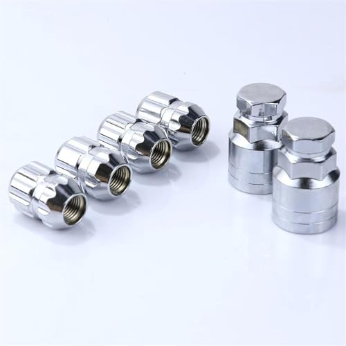 PUNICS Auto-Radschrauben, Muttern, Stehbolzen, 4 Muttern + 2 Adapter, Felgenmuttern, Verriegelungsbolzen, Ersatzteile M12 X 1,25, M12 X 1,5 Radnabenmuttern (Color : M12x1.5)
