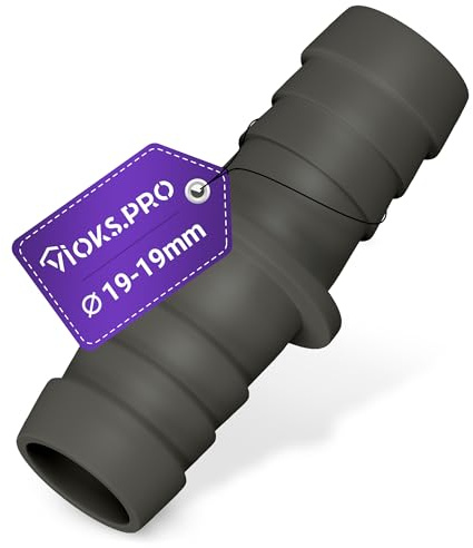 Viоks.pro Wasserschlauch Verbinder 19/19mmØ - Ablaufschlauch Adapter für Wasserschlauch Ablaufschlauch Waschmaschine & Abwasserschlauch Spülmaschine, Waschmaschine Abfluss Adapter