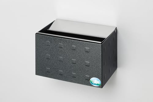 PROREGAL Wandascher mit hochklappbarer Vorderwand | 0,8 Liter, HxBxT 12,5x20x12,5cm | Aluminium | Grau | Ascher Aschenbecher
