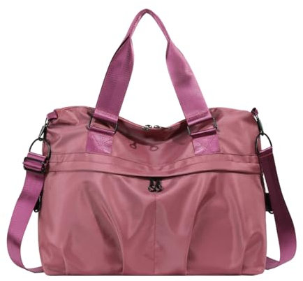 HUA ANGEL Kleine Reisetasche Damen Herren Sporttasche mit Vielen Taschen Große Handtasche Damen Umhängetasche Nylon Bag für Weekender Travel Sport Shopper Every Day