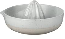 blomus Zitronenpresse -SABLO- | Farbe Cloud | Zitruspresse aus Steingut | 8,5Hx 14,5B x 14,5T cm
