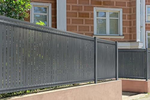 CASANOOV Kit Occultation en Lattes PVC Gris CINTO – 10000 x 120 cm de 170 lames Rouleau Brise-Vue pour Grillage 55 min Rigide – Protection Intimité Jardin, Terrasse & Extérieur – Installation Facile