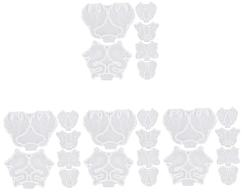 4 Piezas moldes Gel equipo joya pintura epoxica Pararse decoración pendientes resina epoxica molde silicona pendiente colgante DIY molde pendiente molde de resina epoxi Tofficu