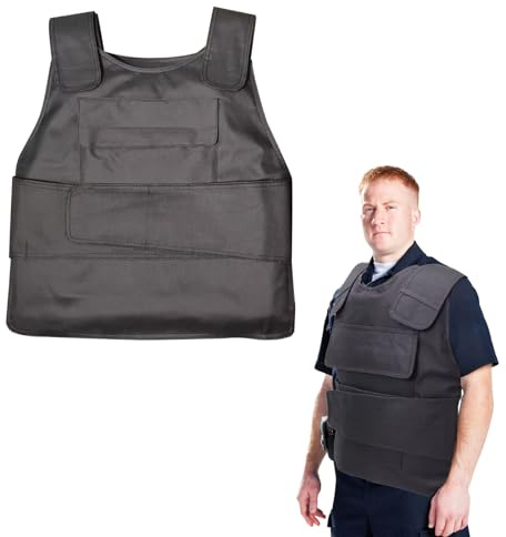 Hocomay Stab Skyddsväst, Justerbar Stab Proof Väst Män med 54 Volfram Ståldelar, Förvaringsväska, Skyddsväst Skyddar bröstet och ryggen för säkerhet, jakt, utomhusaktiviteter