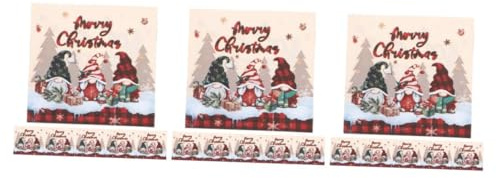 OUNONA 3 Sätze Papierserviette Servietten Für Weihnachten Cartoon-muster-servietten Servietten Bedrucken Servietten Für Küchenrestaurants Weihnachtliche Tischdekorationen 20 Stück * 3