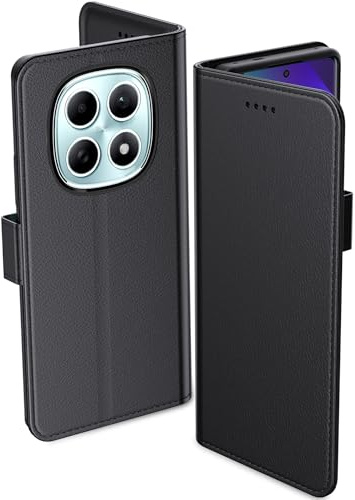 Aiziki Coque pour Xiaomi Redmi Note 15 5G, Etui Protection Housse Premium en Cuir PU, [Pochette de Portefeuille] [Fermeture Magnétique] [Etui à Rabat]- Noir