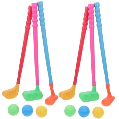 Hemobllo 2 Ensembles Clubs de Golf Éducatifs pour Garçon Fille Sportif Intérieur avec Clubs et Balles Couleurs Aléatoires Jeu de Plein Air Garçon Fille Couleur Aléatoire Couleur Aléatoire
