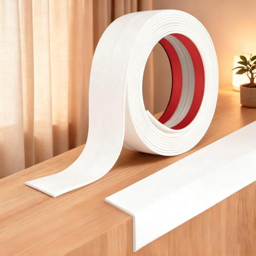 3M Flexible Corner Trim,Self Adhesive Worktop Edging,Tile Edging Trim for Laminate Flooring, Wall Ceiling, Cabinet Countertop, Kitchen Worktop,2cm
