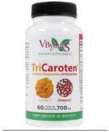 Tricaroten 60 Perlas – Pack de 2 Unidades (120 Perlas en Total), Formato Ahorro con Complejo Triple de Carotenos Naturales para el Cuidado de la Piel, la Visión y la Protección Antioxidante. Vbyotics