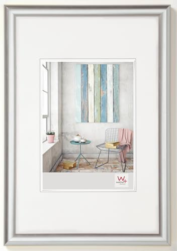 walther design Bilderrahmen silber 18 x 24 cm Trendstyle Kunststoffrahmen KP824S