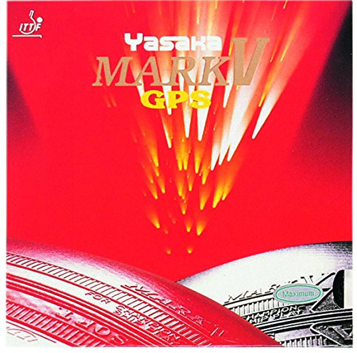 Revêtement en caoutchouc de Yasaka Mark V GPS pour tennis de table, Red, 2.0mm