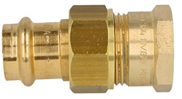 Pressfitting Rotguss Verschraubung 18 mm x 1/2 IG Kontur V