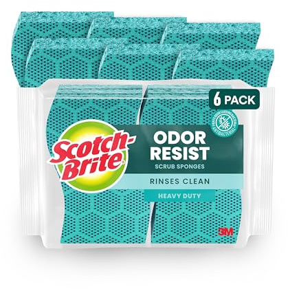 Scotch-Brite Scrub Dots Heavy Duty Scrub Sponge, 6/Pack