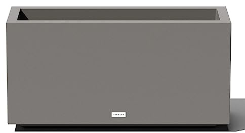 Veradek Block Series Long Box Planter - Large Rectangular Planter for Indoor or Outdoor Patio/Porch | Durable All-Weather Use with Drainage Holes | Modern Décor for Tall Plants, Flowers or Shrubs