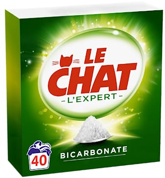 Le Chat L'Expert Bicarbonate – Lessive en Poudre – 40 Lavages (2.600kg) – Lessive au Bicarbonate – Blanc et Couleurs