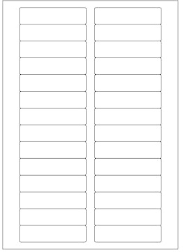 MADE IN GERMANY 700 Etiketten mit abger. Ecken selbstklebend 80 x 20 mm weiß permanent klebend auf Bogen A4 (25 Bögen x 28 Etik.) CS Label – Universaletiketten zum Beschriften und Bedrucken.