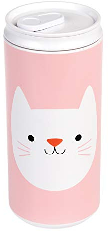 Rex London Cookie The Cat Reusable Eco Can, Cat-themed, 6 cm x 15 cm x 6 cm, 330ml