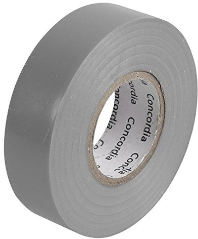 Cinta aislante gris 19 mm x 20 m, material de la cinta de PVC (cloruro de polivinilo), color gris, longitud de la cinta: 66.6 pies, longitud de la cinta: métrica 20 m, tipo de cinta aislante, ancho