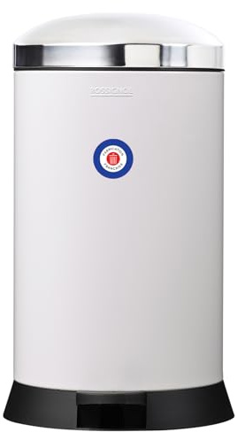 ROSSIGNOL Poubelle de cuisine, Poubelle 20L, Poubelle à pédale, Fabrication française, Fermeture silencieuse, Seau intérieur amovible avec anse, BOMBA