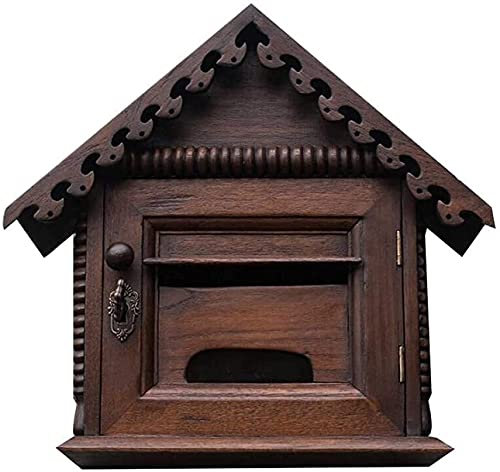 cassetta postale cassetta posta Cassetta delle lettere retrò in legno Cassetta dei suggerimenti per i dipendenti con serratura Cassetta delle lettere impermeabile per esterni Cassetta delle lettere C