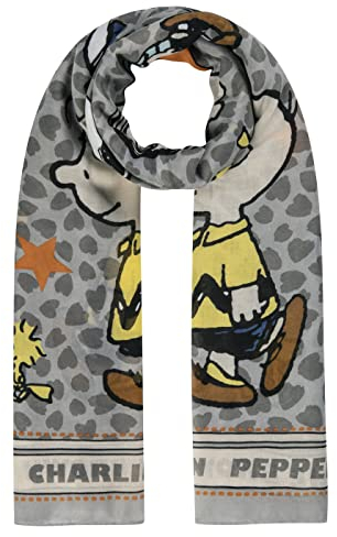 CODELLO Damen Schal Peanuts Design aus recyceltem Polyester Vielseitiger Schal für jede Saison, Leichtes Tuch, Snoopy & Charlie Brown Print, Perfekt für Frühling, Sommer, Herbst, Winter