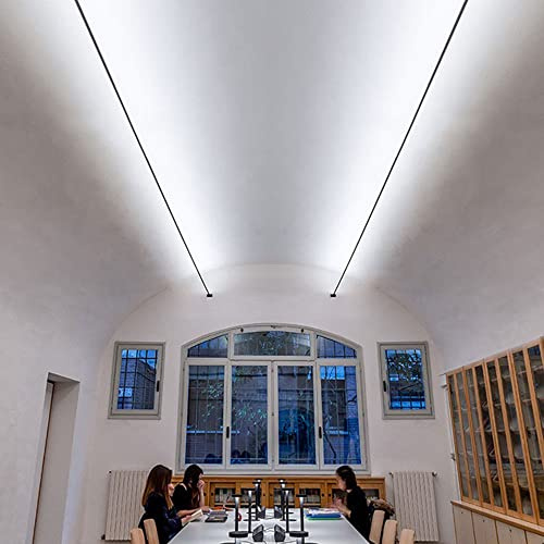 Korridor lineare Wandlampe LED Dimmbar Skyline Wandleuchte Innen Minimalist Moderne Linienleuchten Edelstahl verstellbar COB Strips Wandbeleuchtung für Wohnzimmer Schlafzimmer Treppen (black,8M)