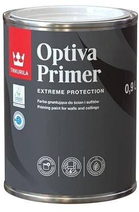 TIKKURILA Optiva Primer - Absorbent Primer For Walls & Ceilings - Zero VOC - 1 Litre