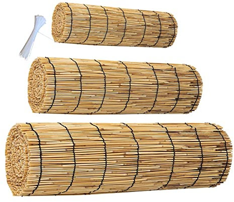 DUTIL Rotoli di Recinzione a lamelle,Schermo di Protezione della Privacy del Balcone,Schermo di Canna da Giardino,Decorazione della Parete di casa,Schermo Decorativo per Recinzione