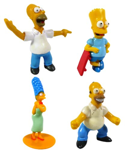 OPO 10 Lote de 4 figuritas Simpson Homer, Marge, Bart: Ver Fotos / LSIM1