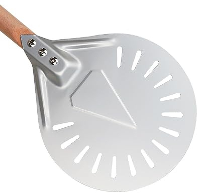Pizza ​Paddle Premium Aluminum Pizza Shovel Peel Lifter Tools Non Slip Wooden Handle Cake Bread Paddle Cheese Baking Turner Accessorie Pizza Peel (Color : 10in with 40cm Hand)