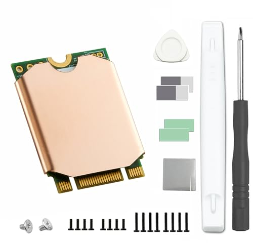 Awxlumv for Steam Deck Heatsink Thermal Pad M.2 2230 NVME SSD Copper Heat Sink Cooling Thermal Pastes Back Cover Opening Tools Back Screws Replacements Screwdriver Repair Kit for Stream Deck SSD