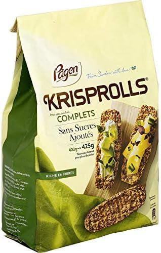 KRISPROLLS – Vollkornbrot ohne Zuckerzusatz 425 g – Vier Artikel