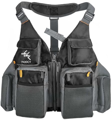 NewShot Fly Fishing Vest, Multi Pockets Jacket Fishing Vest for Men, Women