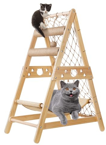 Opetdo Kratzbaum für Katzen, robust, mit Sockel, große Kratzpfosten und Kratzbaum, robust, um die Krallen zu machen, Katzenkratzer, schützt das austauschbare Kratzsofa (L)