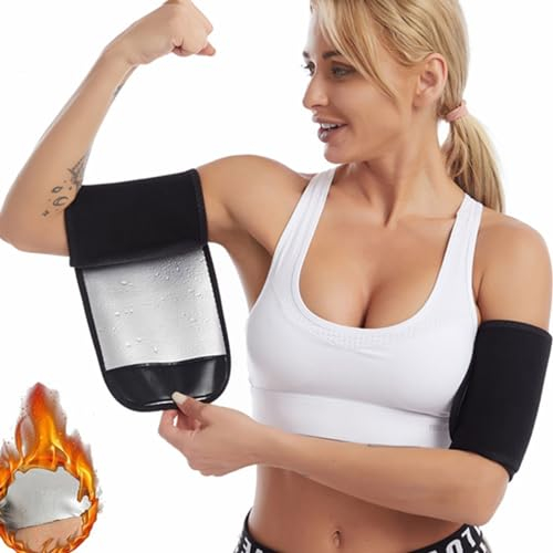 Sauna Armbandage Verstellbares,Sauna Arm Shaper,Elastische Arm Kompression,Arm Shaper Former Trimmer Slimming,Sauna Arm Schweißbänder,Sauna Arm Gürtel,Elastische Armtrainer Ärmel für Sport Fitness