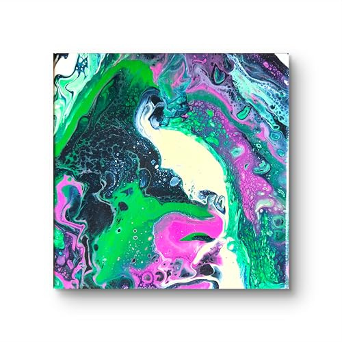 IMPATIENS | Tableau abstrait | decoration moderne | Peint à la main | inspiration Relief | Pouring | petit format