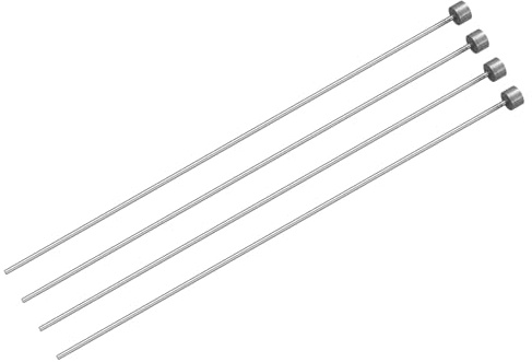 QUARKZMAN 4 Piezas Pasadores Expulsores Rectos 1mm (0.04) de Diámetro. | Punzón Redondo de Acero 65Mn de 150mm (5.91) de Largo, para Mantenimiento Mecánico