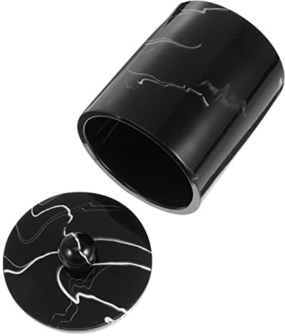 WESIEVYA Caja De Almacenamiento De Mármol con Tapa Organizador para Cosméticos Caja para Guardar Hisopos De Algodón Dormitorio o Baño