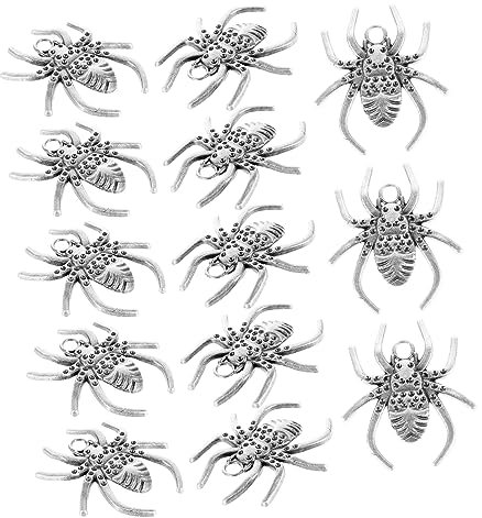 ULDIGI 20 Pezzi Ciondoli Ragno Decorazione Feste Halloween Ganci Tende Doccia Spettrale Inquietante
