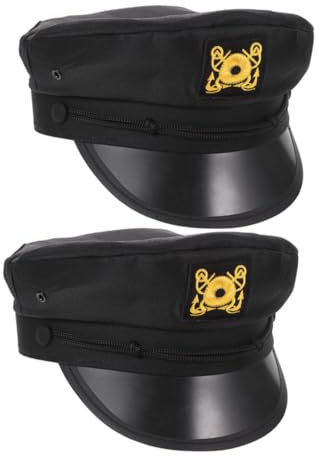 ERINGOGO 2pcs Performance Hat Captain Hat Sailor Costume Comfortable Fit Bulk Sailor for Adults