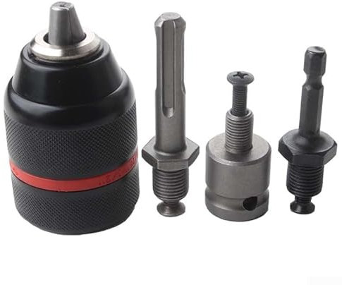 Besttoolifes Drill Chuck, 1/2-20UNF Mount 2~13mm Keyless Hand Drill Chuck Adapter Self-Tighten Drill Chuck Converter For Multiple Use(E)