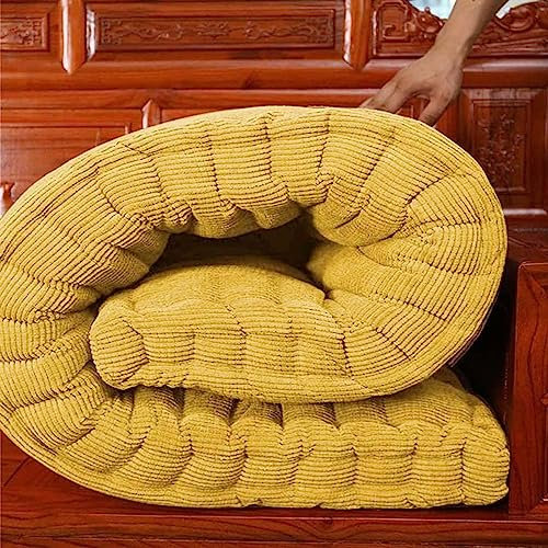 Generisch Sitzkissen Extra Dicke, 8 cm große Bankauflage in Gelb für 2/3-Sitzer drinnen/draußen, 110 x 30 cm