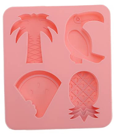 Cabilock 2 Piezas Molde De Sandía De Dulce Molde De Hielo Pop Cubo De Hielo Pentagrama Para Fabricante De Helados Tapa Maquina De Hielo Moldes Para Paletas Heladas Gel De Sílice Rosa