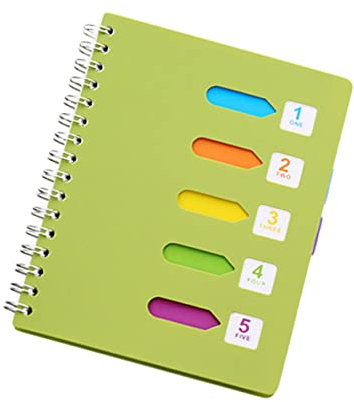 SEWACC Notizbücher A5 Mittlere Größe Spiralbindung Dicker Papierblock Flüssiges Schreiben Tagebuch Schüler Reise Journal Grün