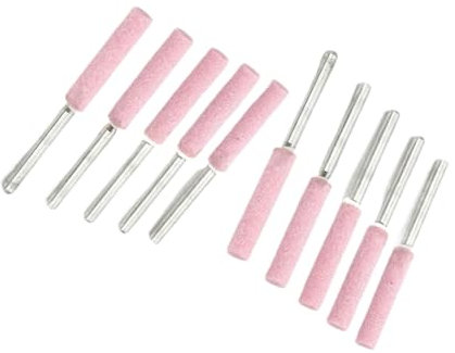 HDUNGM 10Pcs Diamond Coated Chainsaw Sharpener Burr Chain Saw Grinding Stone File 4.8/4.0/5.5mm Grinding Wheel Grinding Head Grinding